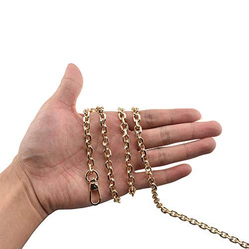  HAHIYO Mini Pochette Purse Chain Strap Thin Wide 6mm for LV  Length 43.3 inches Thick 2mm Shiny Gold for Shoulder Cross Body Sling  Handbag Wallet Clutch Comfortable Flat Metal Strap 1