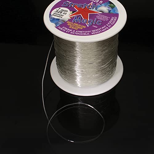 Stretch Magic Bead & Jewelry Cord - Strong & Stretchy, Easy to Knot - Clear  Color - 0.7mm diameter - 100-meter (328 ft) spool - Elastic String for