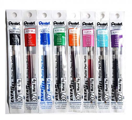 Pentel Energel Roller Gel Pen Set - Pack of 8 (Blue)