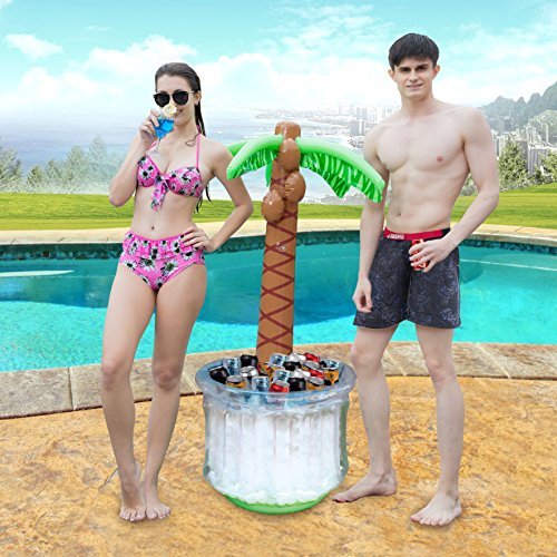 Joyin 60 Inflatable Palm Tree Cooler, Beach Theme Party Decor