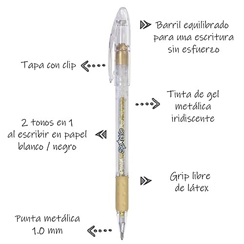 Pentel Sparkle Pop Metallic Gel Pen, (1.0mm) Bold Line