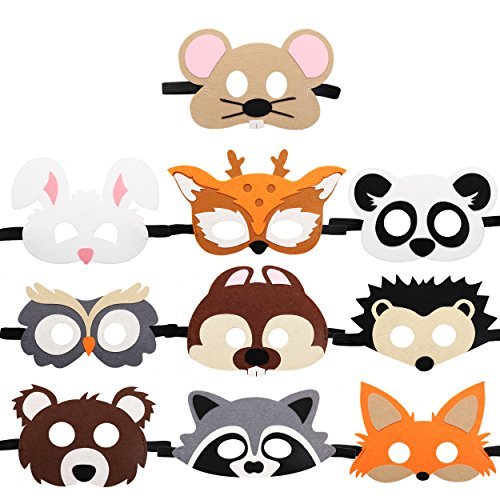 CiyvoLyeen Forest-Friends Animals Felt Masks 10 pcs Woodland Creatures  Animal Cosplay Zoo Camping Themed Party Favors Supplies for Boys or Girls -  Shop Imported Products from USA to India Online - iBhejo