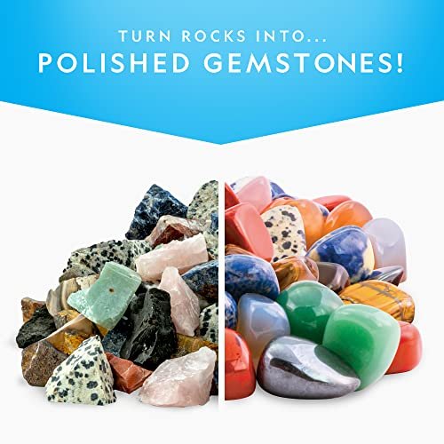 NATIONAL GEOGRAPHIC Hobby Rock Tumbler Kit- with 1 lb of Rough Gemstones 4
