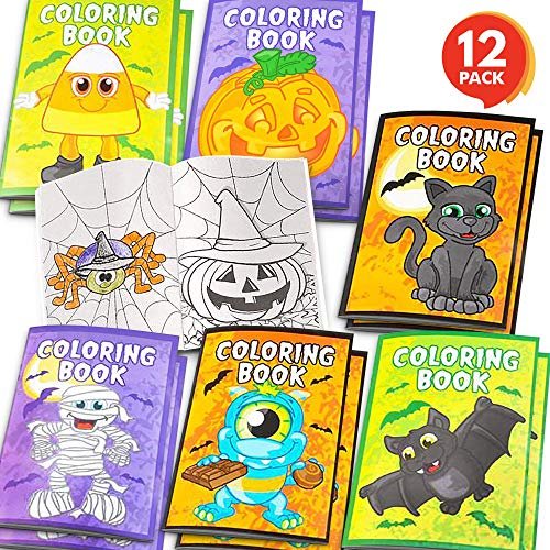 Artcreativity Halloween Coloring Books For Kids - 12 Pack 5 X 7 Inches Mini  Coloring Book - Fun Halloween Treats Prizes - Favor Bag Filler - Hallowee -  Imported Products from USA - iBhejo