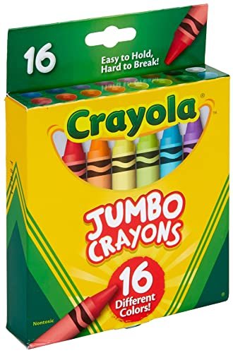 Crayola Jumbo Crayons, Assorted Colors, Great Toddler Crayons, 16 Count :  Toys & Games 
