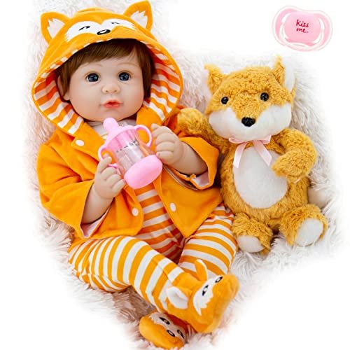 Aori Reborn Baby Dolls Boy - 22 inch Lifelike Weighted Newborn Doll with  Feeding Toy Accessories Set