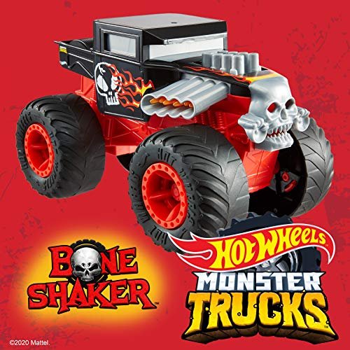 Hot Wheels Bone Shaker Monster Truck Double Troubles 1:24 Scale  Transforming Trucks Ages 3 to 5