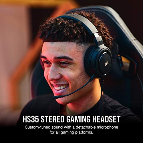 Corsair Hs35 Stereo Gaming Headset Memory Foam Earcups Works