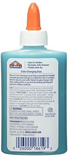 Elmer's Color Changing Slime Kit, (2) 5 oz Glues, Dries Purple and
