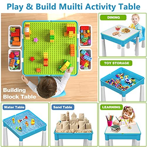 Tall Building Bricks Table, Building Blocks Table , Kids Table