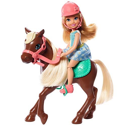 Barbie Club Chelsea Doll Horse Set Blonde Small Doll In