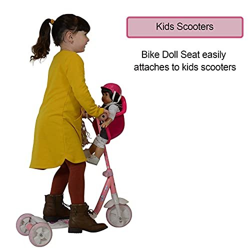 Doll Bike Seat Carrier For Baby Dolls And 18 Inch Dolls With Doll