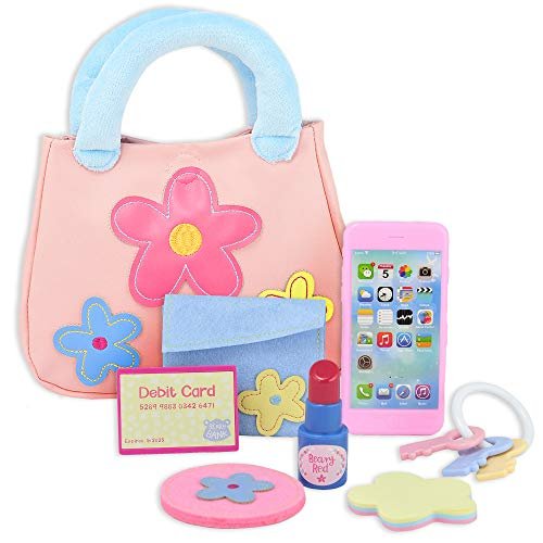 Kiddofun My First Purse - Kids Pretend Toy Hand Bag Includes Play Phone  Keys Mirror Hairbrush Wallet Credit Card Lipstick - Great Gift Set for  Girls, Boys, Todd… | Toddler preschool, Purses, Gift set