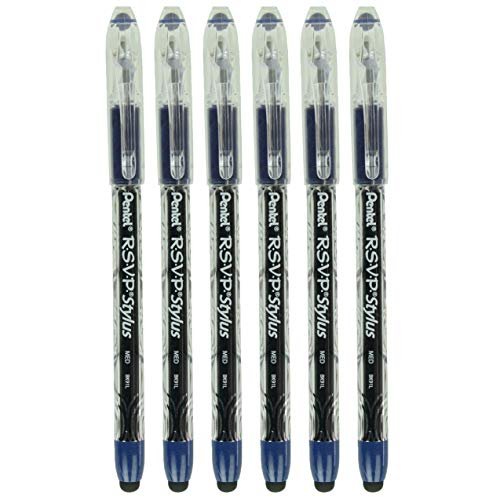 Pentel RSVP Pens Fine Point - Ballpoint - 0.7 mm - 12 Pack Of 6 Black & 6  Blue Ink Pens