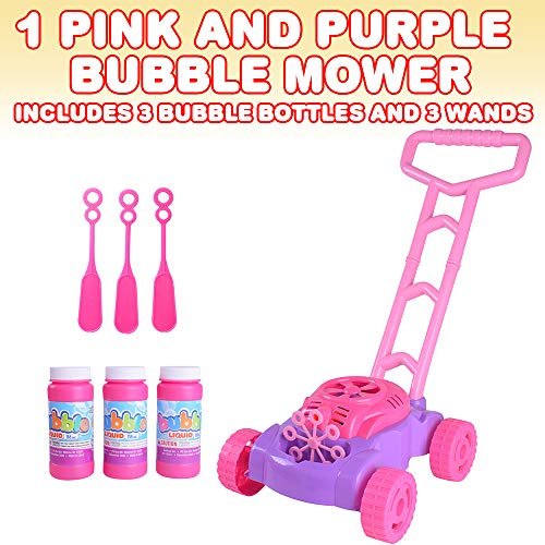 ArtCreativity Bubble Lawn Mower, Bubble Blowing Push Toys for Kids Ages 1 2  3 4 5, Bubble Machine, Summer Outdoor Gardening Toys for Toddlers