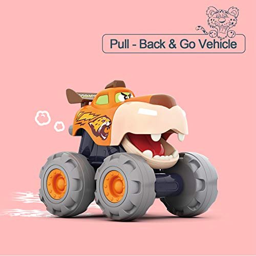 Press and Go Car Toys, Animal Racing Cars – iPlay iLearn Toys