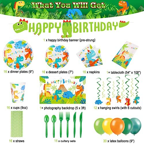 Decorlife Dinosaur Party Decorations for Boy Birthday, Cute