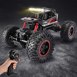 TEMI RC Cars 1:14 Scale Remote Control Car, 4WD Dual Motors Rock Crawler, Speed 20 Km/h All Terrains Electric Toy Off Road RC Monster Truck with Two