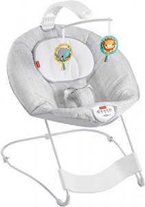 Fisher-Price See & Soothe Deluxe Bouncer Hearthstone, soothing baby seat for infants and newborns