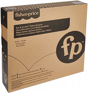 Fisher-Price See & Soothe Deluxe Bouncer Hearthstone, soothing baby seat for infants and newborns