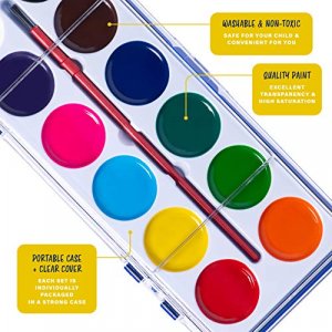 Paint Set for Kids - 27 Piece Art Kit for Girls & Boys Ages 4-10 -  Non-Toxic, Washable Painting Supplies with Canvases, Brushes, Easel, Smock  & More 
