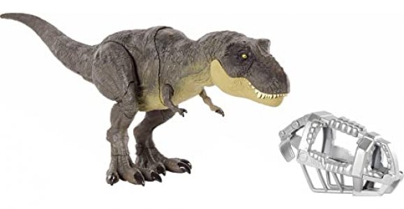 Jurassic World Stomp N Escape Tyrannosaurus Rex Figure Camp Cretaceous Dinosaur Escape Toy with Stomping Movements, Kids Gift Ages 4 Years & Up,Mixed