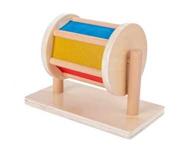 Spinning Drum Montessori Toys for Infant 6 - 12 Months 1 Year Old Babies Toddlers (Multiple Materials)