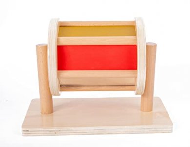 Spinning Drum Montessori Toys for Infant 6 - 12 Months 1 Year Old Babies Toddlers (Multiple Materials)