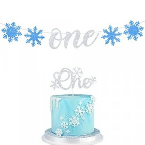 Glittery Snowflake One Cake Topper Winter Onederland Cake Topper Snowflake  Cake Decorations One Cake Topper 1st Birthday Snowflake Birthday Decoratio  - Imported Products from USA - iBhejo