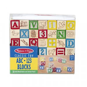 Melissa & Doug Classic Toy, ABC, 123 Blocks
