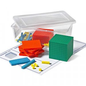 hand2mind 121 Differentiated Plastic Base Ten Blocks,Place Value Manipulatives,Base 10 Blocks,Counting Manipulatives,Math Blocks,Place Value Blocks