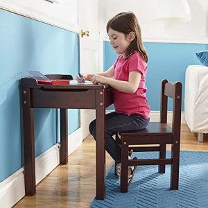 Melissa & Doug Wooden Lift-Top Desk & Chair - Espresso