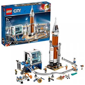 LEGO City Space Deep Space Rocket and Launch Control 60228 Model Rocket Building Kit with Toy Monorail, Control Tower and Astronaut Minifigures, Fun
