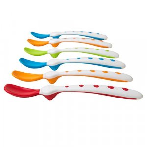 First Essentials by NUK Rest Easy Spoons, Pack of 6 (Color May Vary)