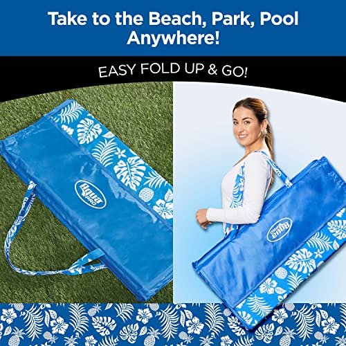 Aqua 3-In-1 Fold & Go Pool Float, Mat And Lounge Padded Mat For