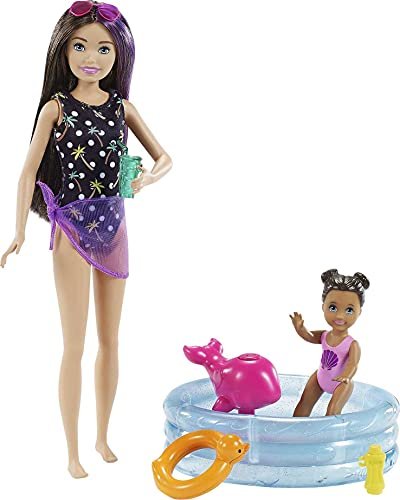 Barbie Skipper Doll & Playset with Accessories, Babysitting Set Themed to  Mealtime, Color-Change Toy Play