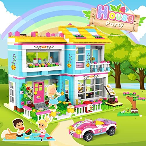  Girls and Friends House Building Block Set Villa House, Cake  Shop Building Block for Girls 6-12, with Portable Storage Box, Entertaining  Toys Christmas Birthday for Kids Boys Girls : Toys 