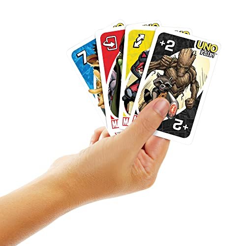 Mattel Games UNO FLIP! Family Card Game, with 112 Cards in a Sturdy Storage  Tin, Great For 7 Year Olds and Up ( Exclusive)