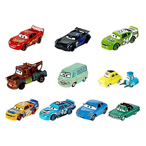 Disney Car Toys Set Of 10 Die Cast Mini Racers Vehicles