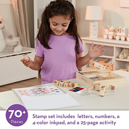 Melissa & Doug Vehicles Wooden Stamp Set