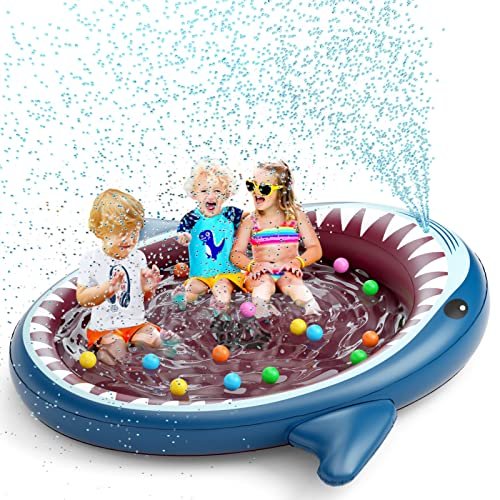 Paddling pool store with sprinkler