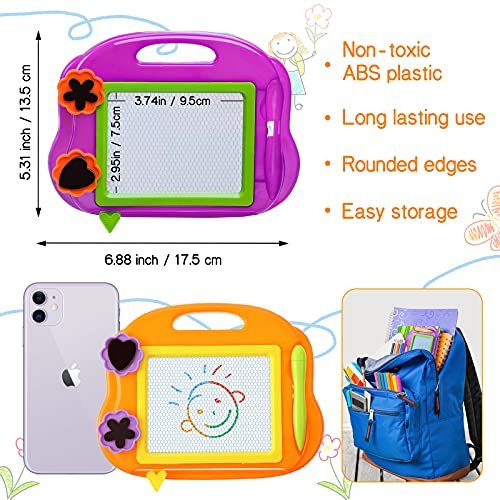 15P Mini Magnetic Drawing Board for Kids - Travel Size Erasable Doodle  Board Set - Small Drawing Painting