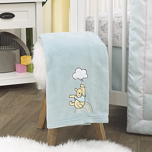 Disney Winnie The Pooh Red and White Clouds Baby Blanket