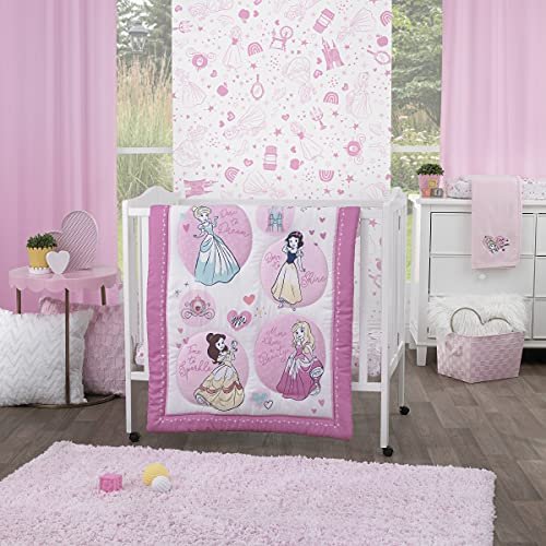 Disney Princess Dare To Dream 3 Piece Nursery Mini Crib Bedding