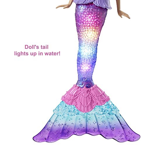 Barbie mermaid deals light up doll