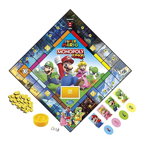 Monopoly Junior Super Mario Edition Board Game, Fun Kids' Ages 5