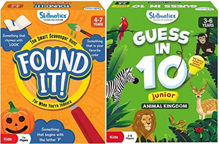 Skillmatics Card Game - Guess in 10 Junior Animal World, Quick