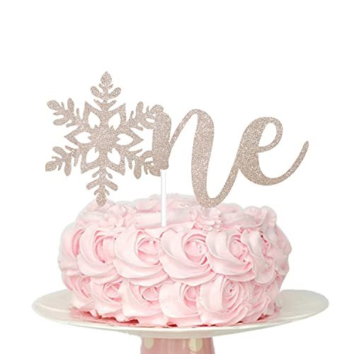Glittery Snowflake One Cake Topper Winter Onederland Cake Topper Snowflake  Cake Decorations One Cake Topper 1st Birthday Snowflake Birthday Decoratio  - Imported Products from USA - iBhejo
