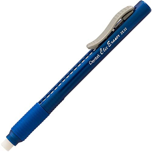 Pentel Clic Eraser, Retractable Eraser Pen Style Grip - Pack of 5
