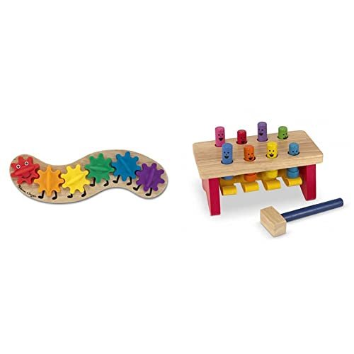 Melissa & Doug Deluxe Pounding Bench Wooden Toy With Mallet 